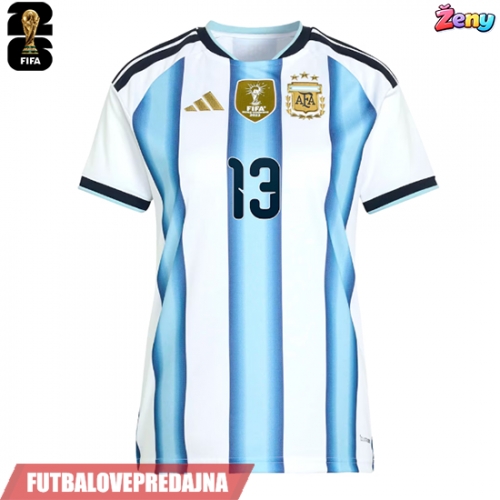 Lacne Ženy Futbalové dres Argentína Cristian Romero #13 MS 2026 Krátky Rukáv - Domáci